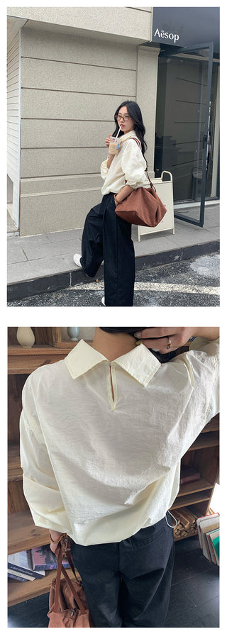 stand collar pullover
