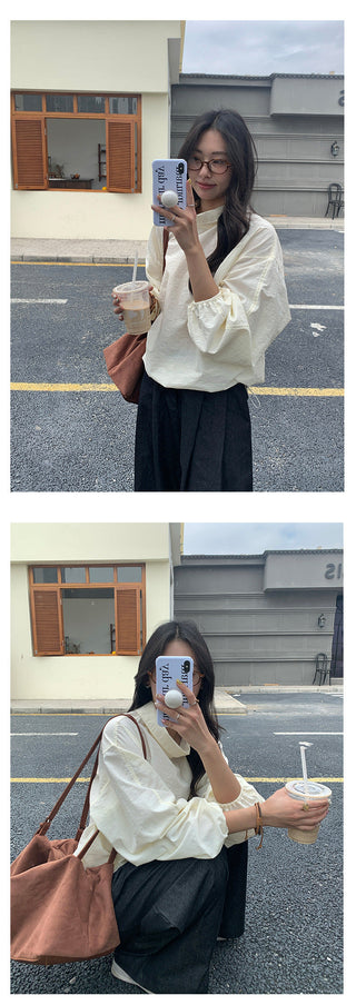 stand collar pullover