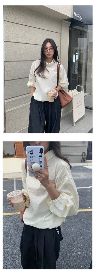 stand collar pullover