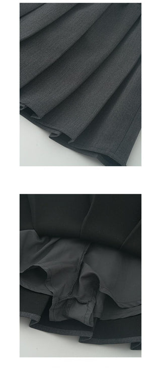 drawstring pleated skirt