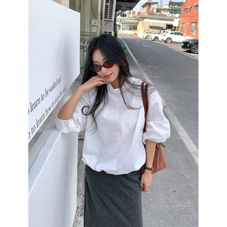 stand collar pullover