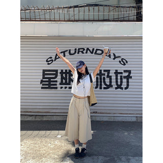 letter embroidered Top