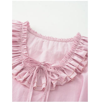 ruffled v-neck top