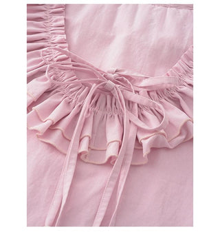 ruffled v-neck top