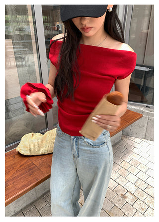 off-shoulder sweater