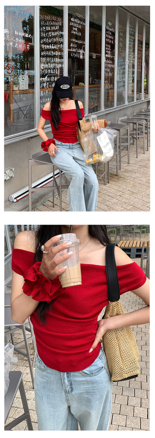 off-shoulder sweater