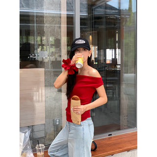 off-shoulder sweater