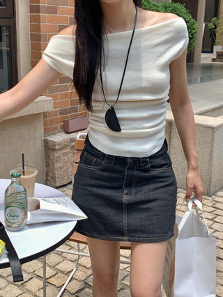 off-shoulder sweater