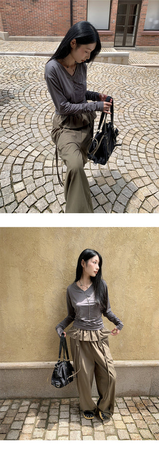 rhinestone pleated Top