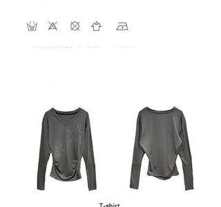 rhinestone pleated Top