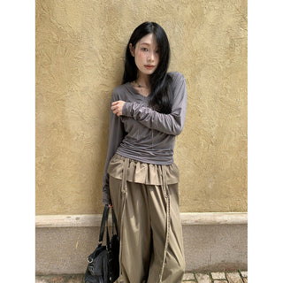 rhinestone pleated Top