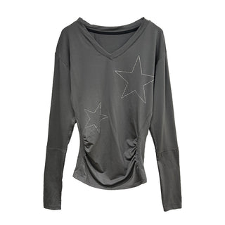 rhinestone pleated Top