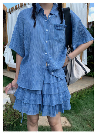 striped dress set