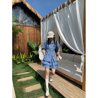 striped dress set