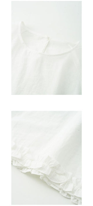 ruffled short sleeve