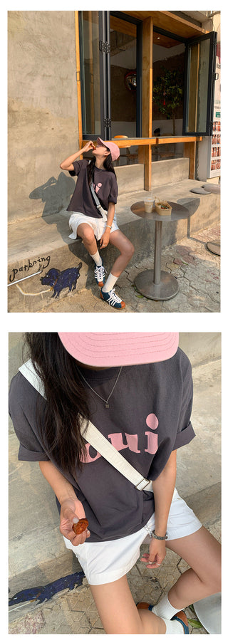 letter printed Top