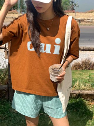 letter printed Top