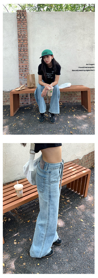 drawstring denim pants