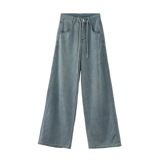 drawstring denim pants