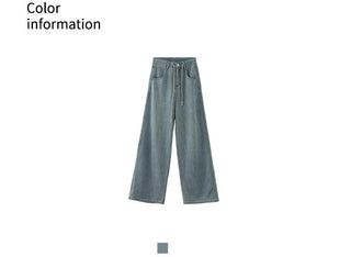 drawstring denim pants