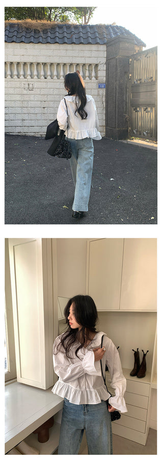 lace puff shirt