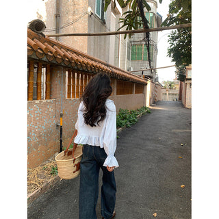 lace puff shirt