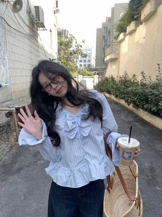 lace puff shirt