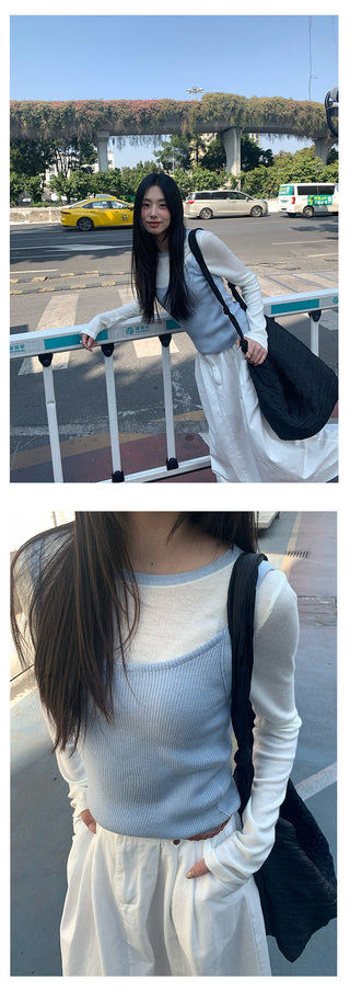 contrast vest set