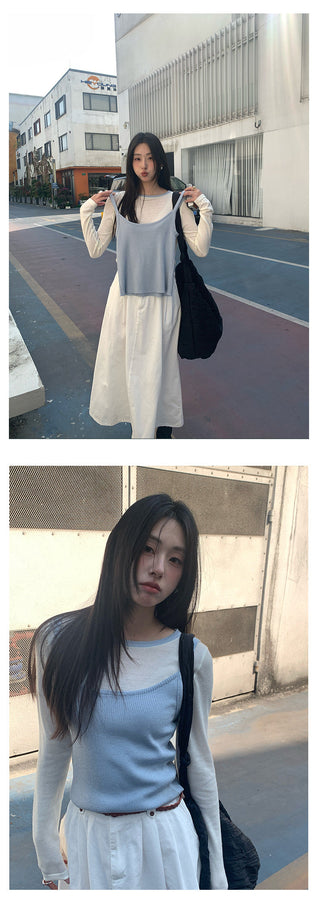contrast vest set
