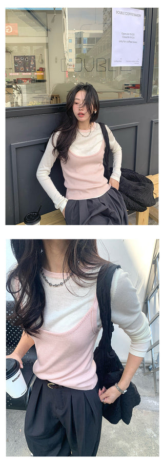 contrast vest set