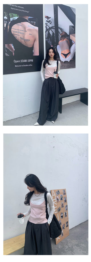 contrast vest set