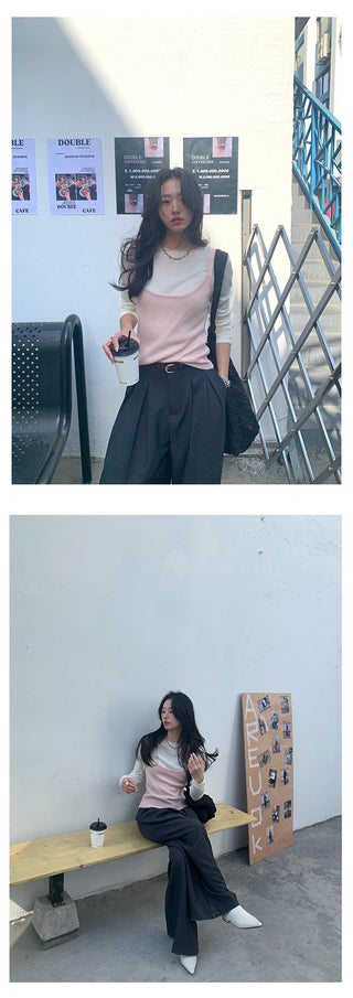contrast vest set
