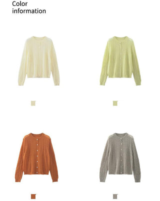 hollow-out cardigan