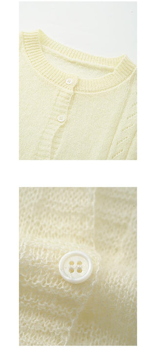 hollow-out cardigan