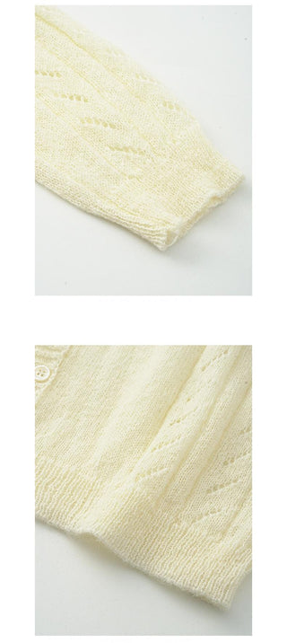 hollow-out cardigan