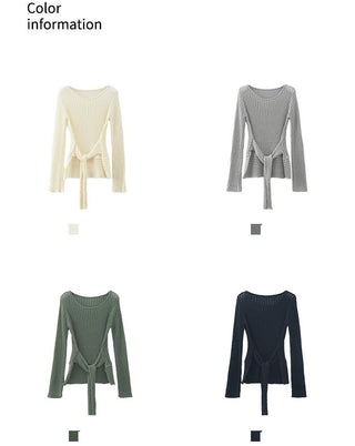 lace-up knit top