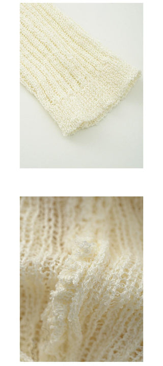 lace-up knit top