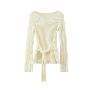 lace-up knit top