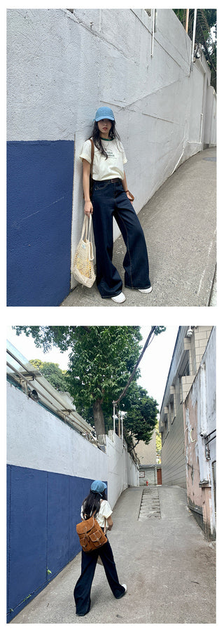 belt wide jeans