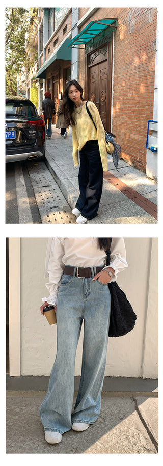 belt wide jeans