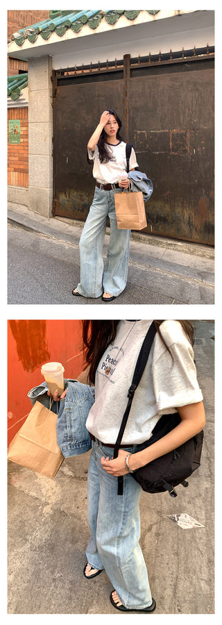 belt wide jeans
