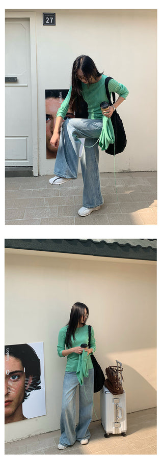 belt wide jeans