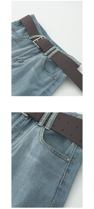 belt wide jeans