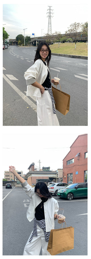 striped jacket coat