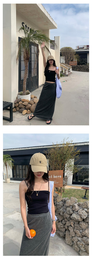A-line midi skirt