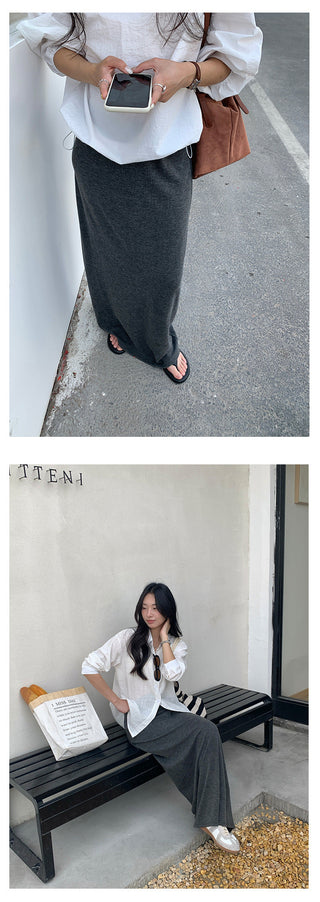 A-line midi skirt