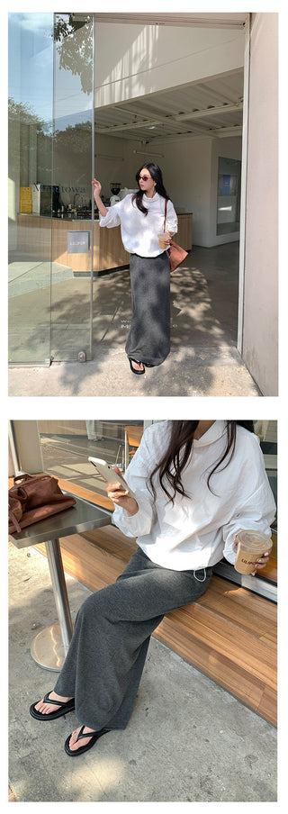 A-line midi skirt
