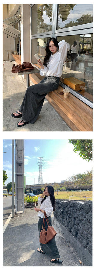 A-line midi skirt