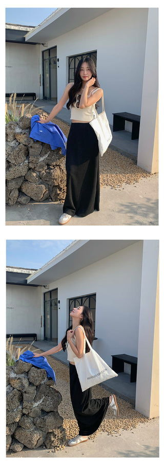 A-line midi skirt