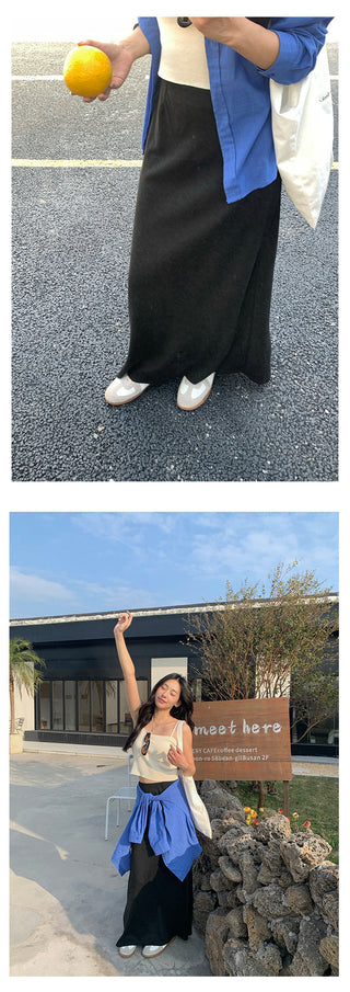 A-line midi skirt